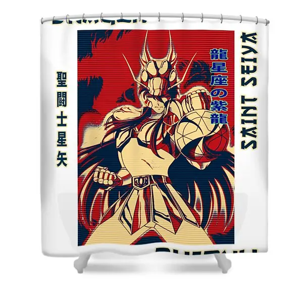 Classic Dragon Saint Seiya Anime Shower Curtain | Anime Shower Curtains