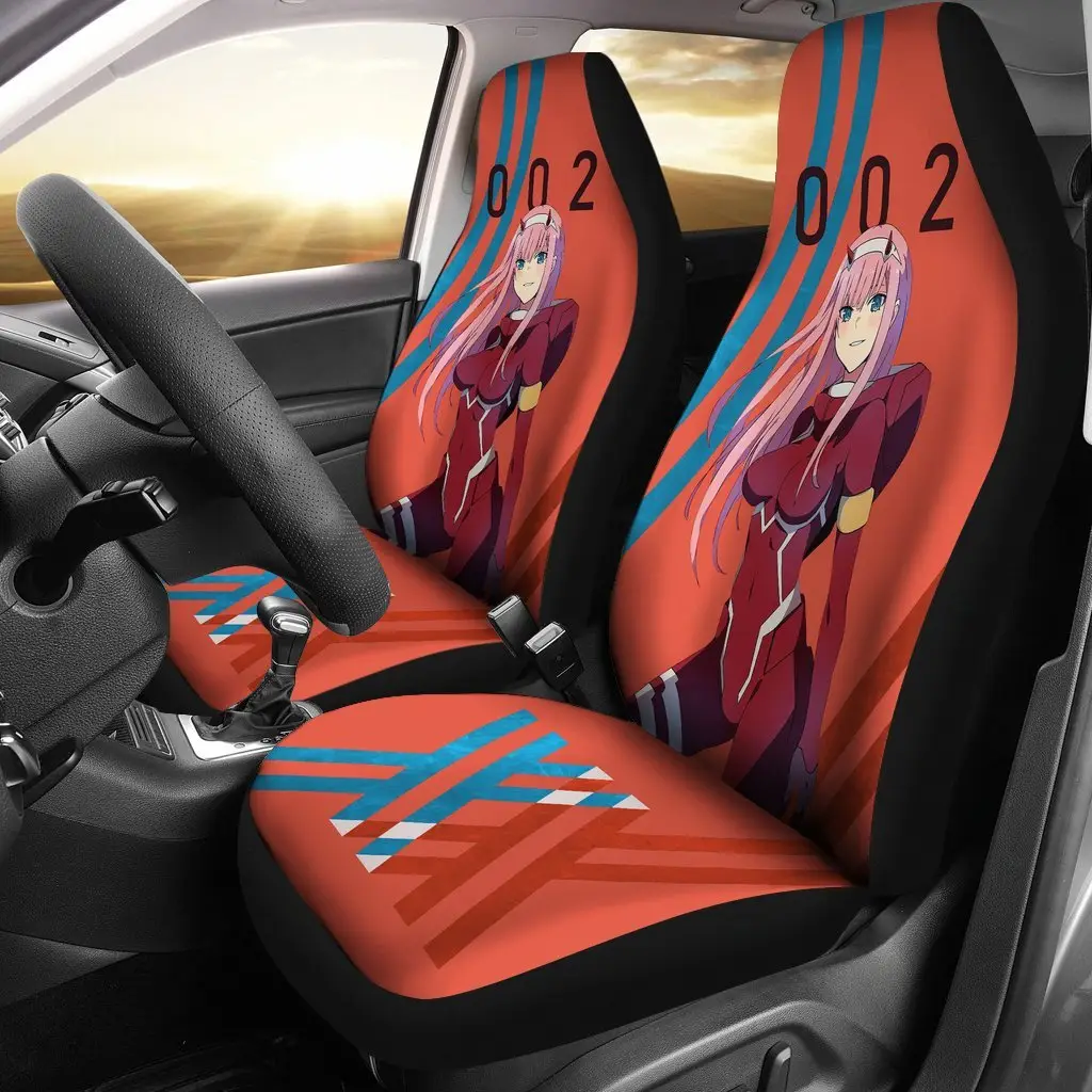 Code 002 Zero Two Car Seat Covers Darling In The Franxx Anime Fan