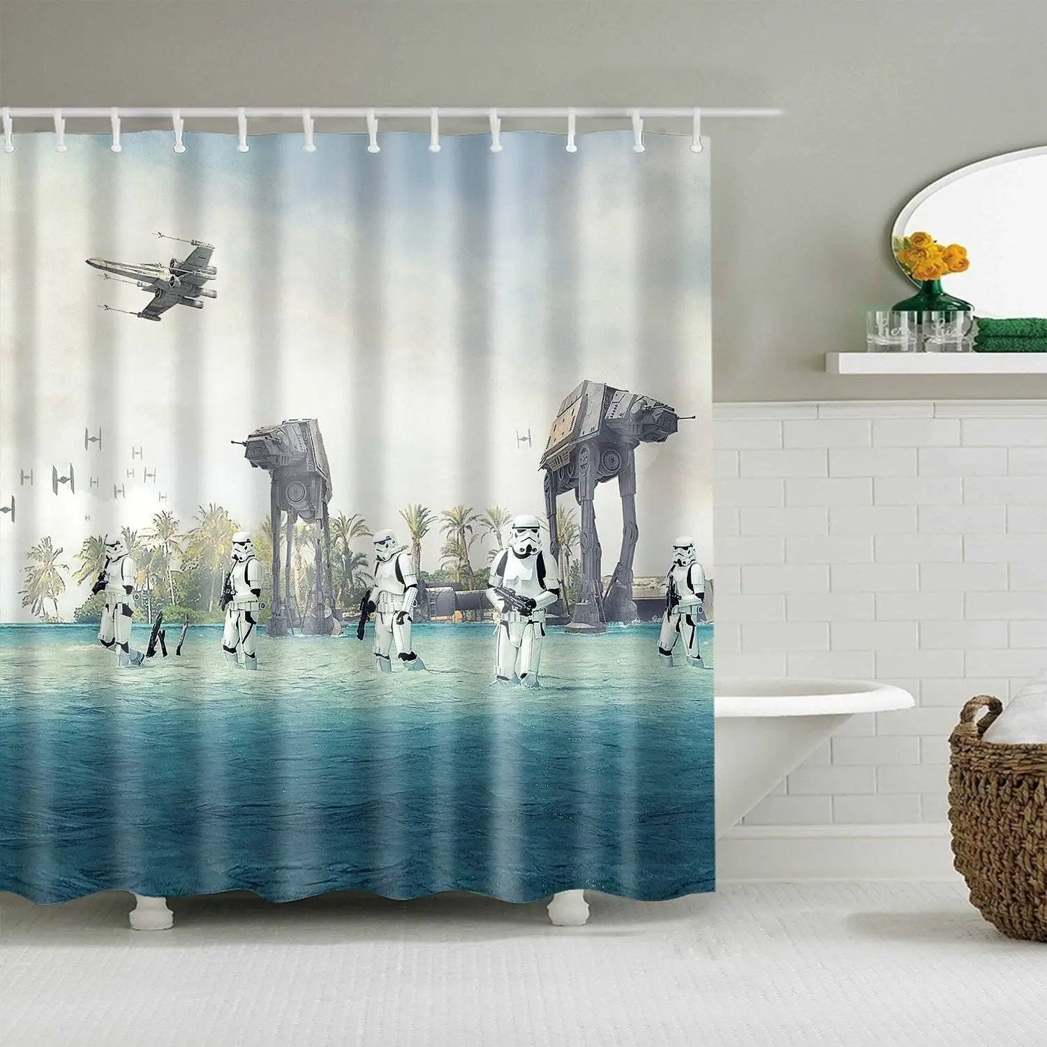 Coming Soldiers Trooper Shower Curtain