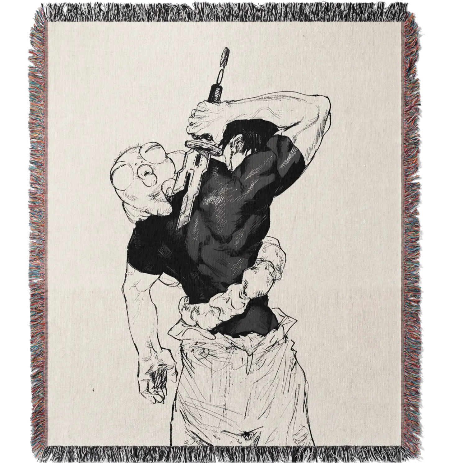 Cursed 8 Woven Blanket Tapestry