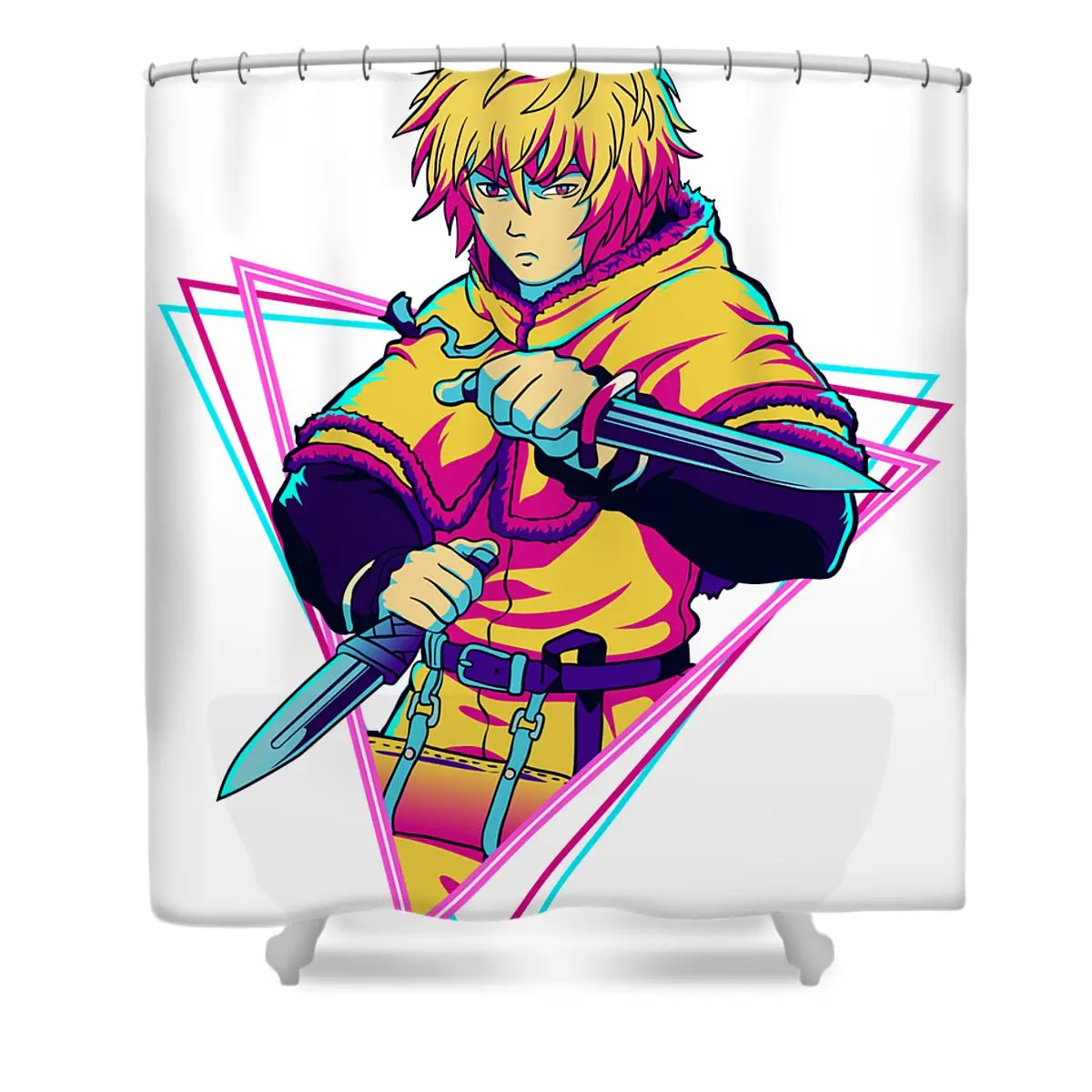 Cute Vinland Saga - Thorfinn Karlsefni Cute Fan Shower Curtain | Anime Shower Curtains