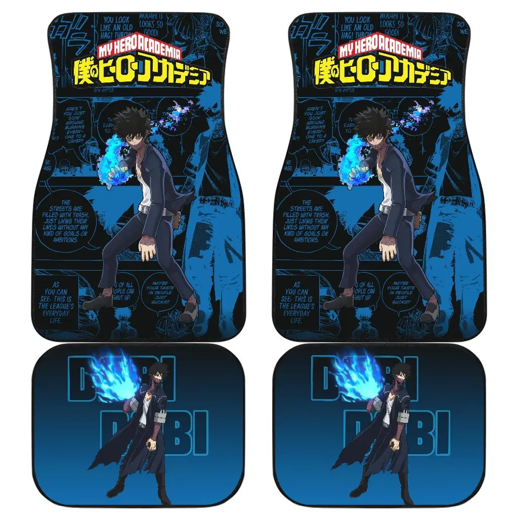 Dabi My Hero Academia Car Floor Mats Manga Mixed Anime