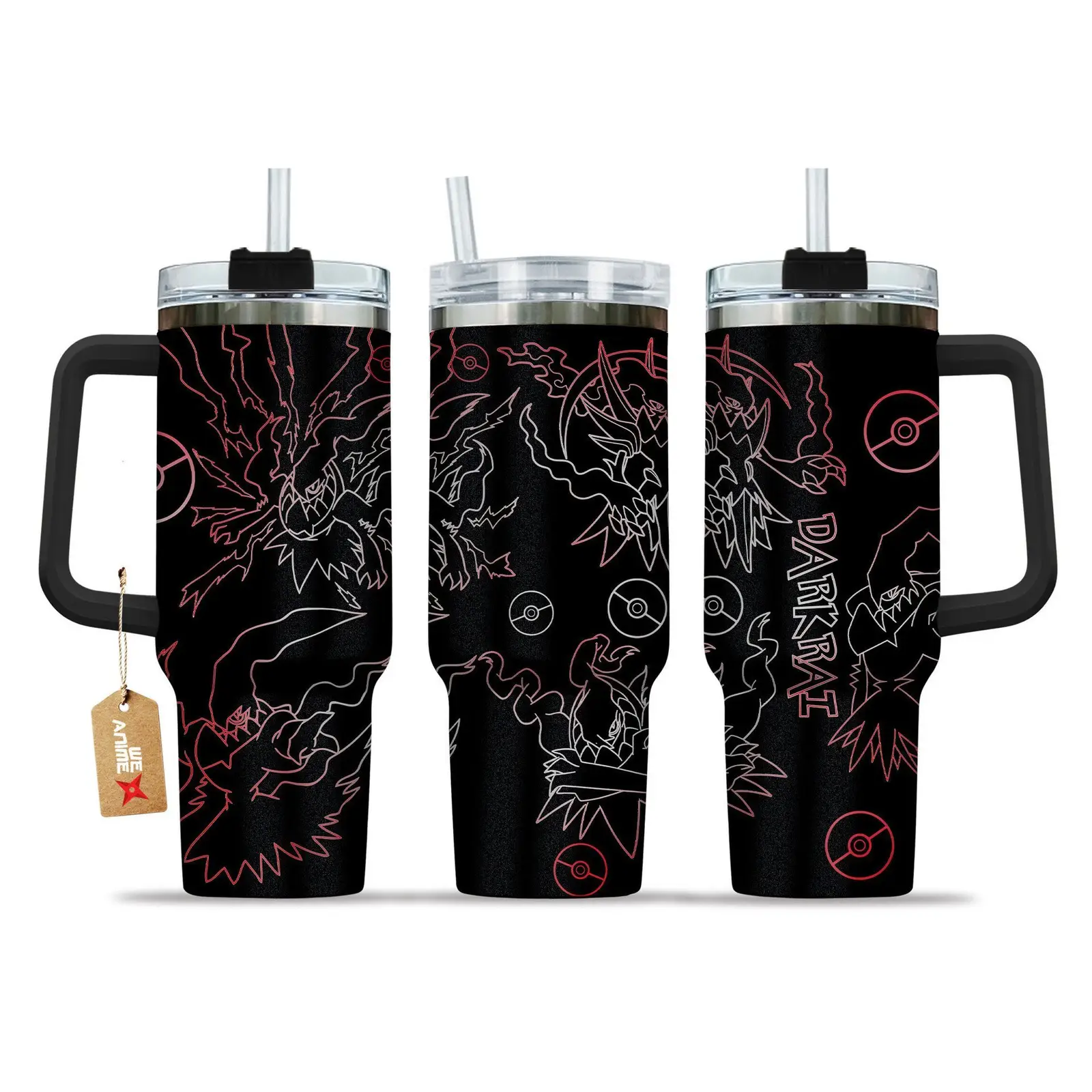 Darkrai Pokemon Anime  Custom Quencher  40oz Stainless Steel Tumbler With Handle HG