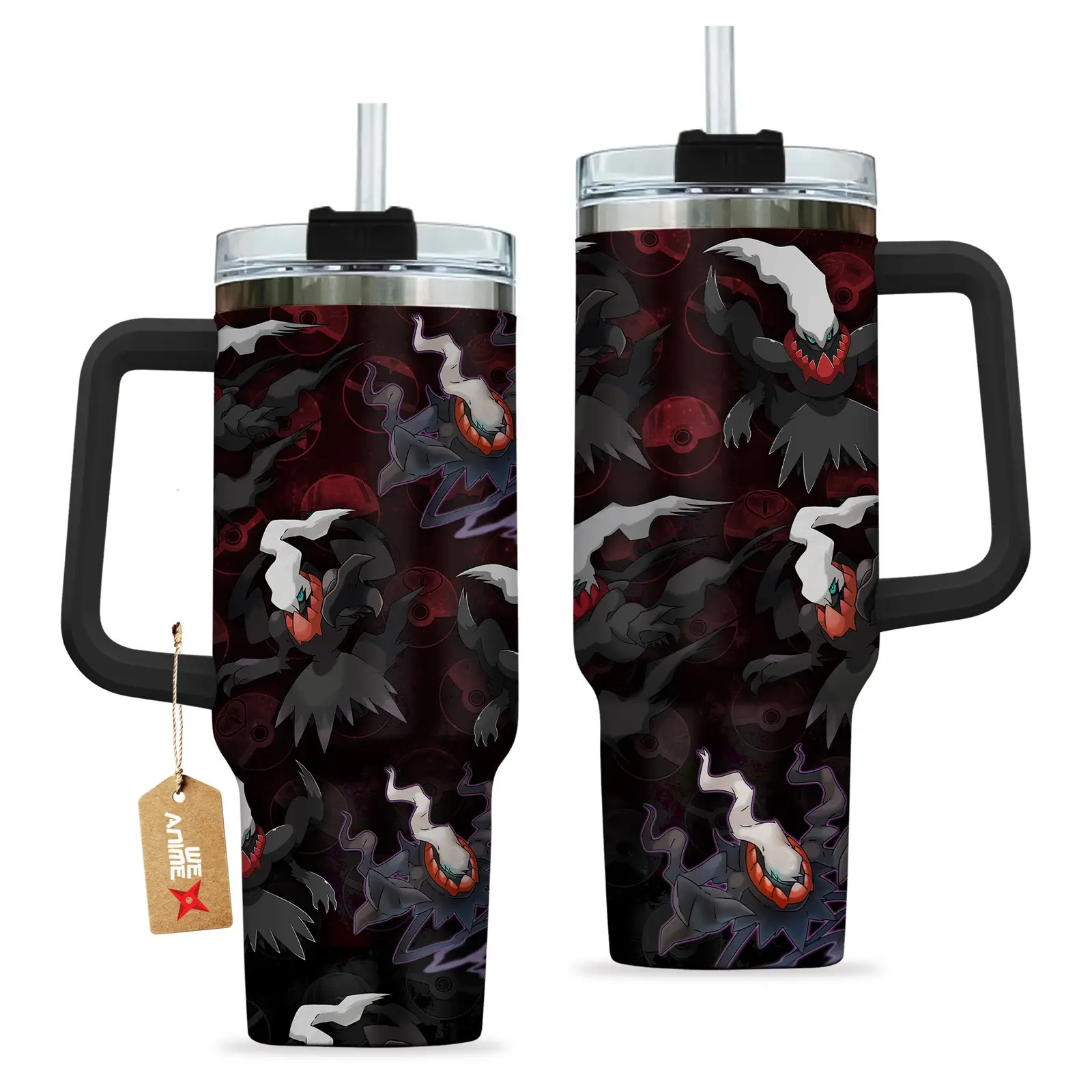 Darkrai Pokemon Anime Custom Quencher  40oz Stainless Steel Tumbler With Handle HG