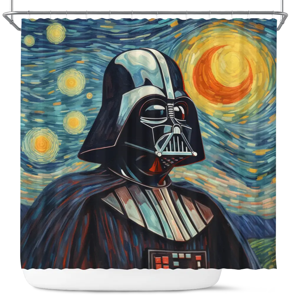 Darth Vader Starry Night Shower Curtain