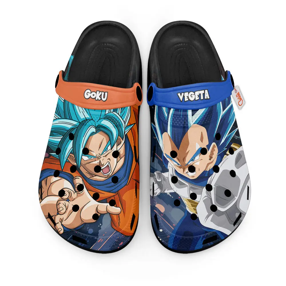 DBZ Goku and Vegeta Premium EVA Clogs Saiyan Blue