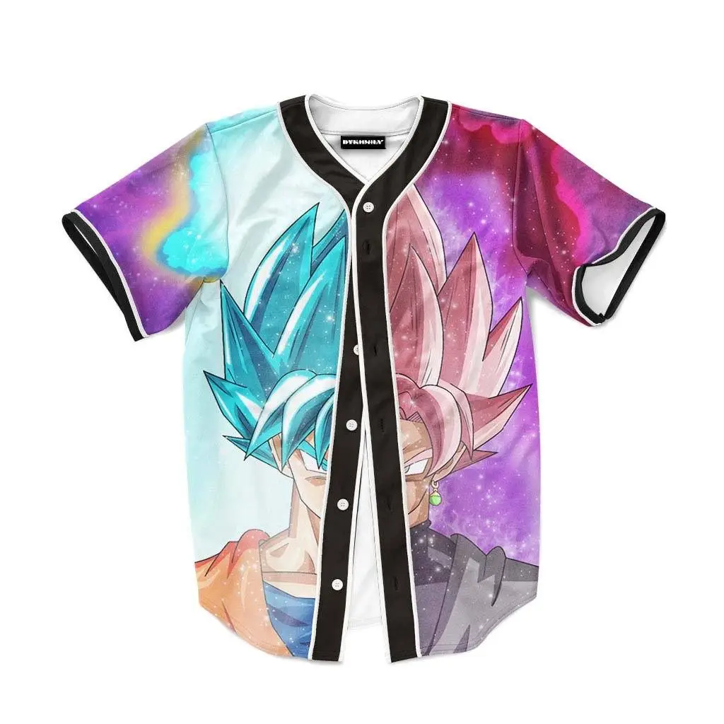 DBZ Goku SSGSS Black Rose Super Saiyan Baseball Jersey