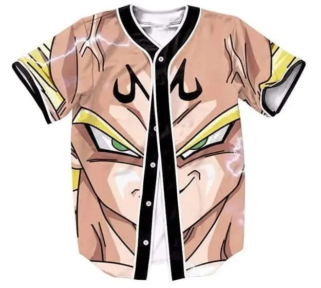 DBZ Super Saiyan Prince Vegeta Smirking Hip Hop 3D Baseball Jersey
