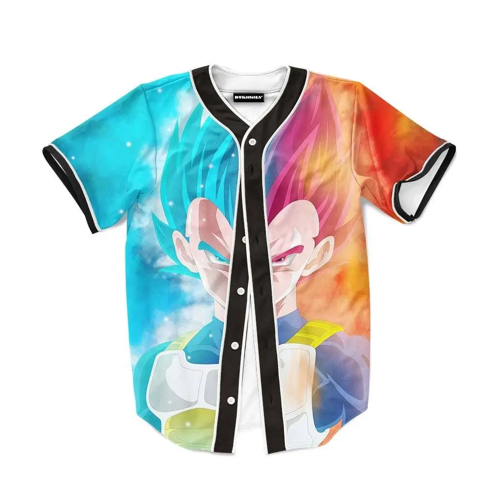 DBZ Vegeta Super Saiyan God Blue SSGSS Baseball Jersey