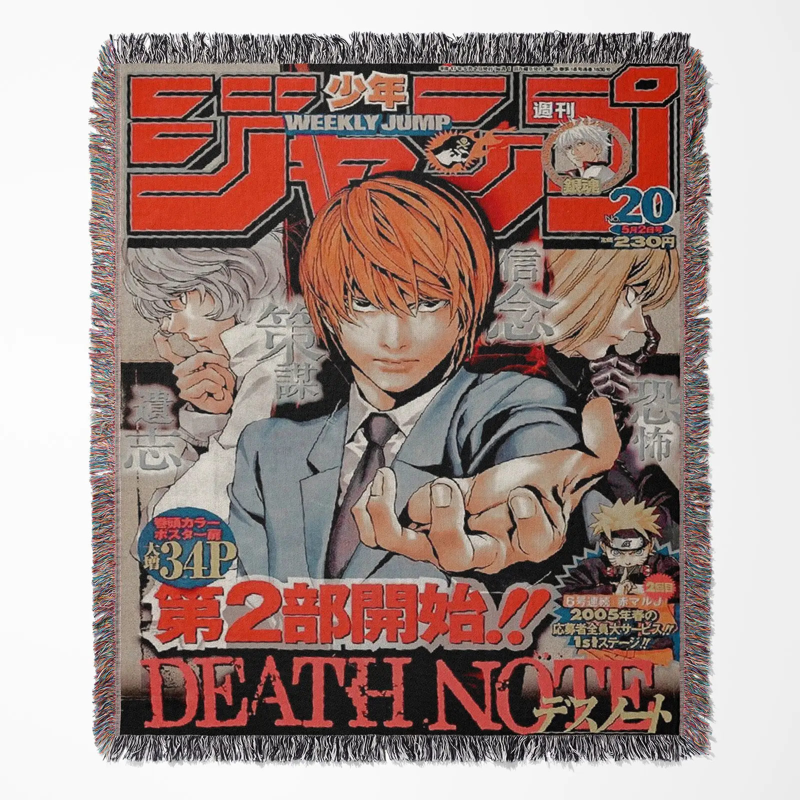 Death Anime Woven Tapestry Throw Blanket – Stylish Wall Art, Room & Home Decor, Perfect Gift