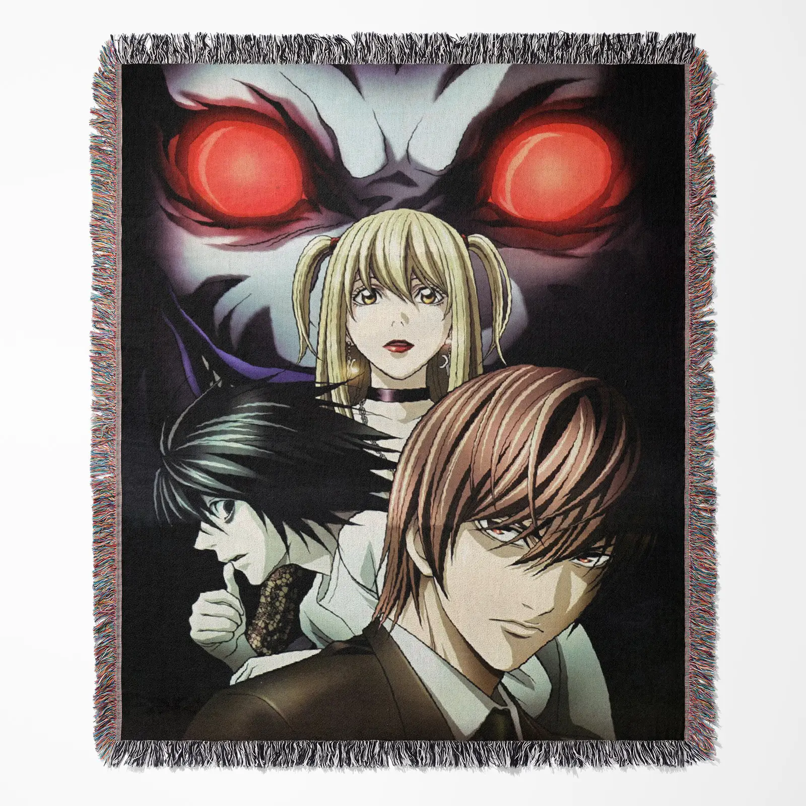 Death Anime Woven Tapestry Throw Blanket – Unique Wall Hanging, Room & Home Decor, Collectible Gift