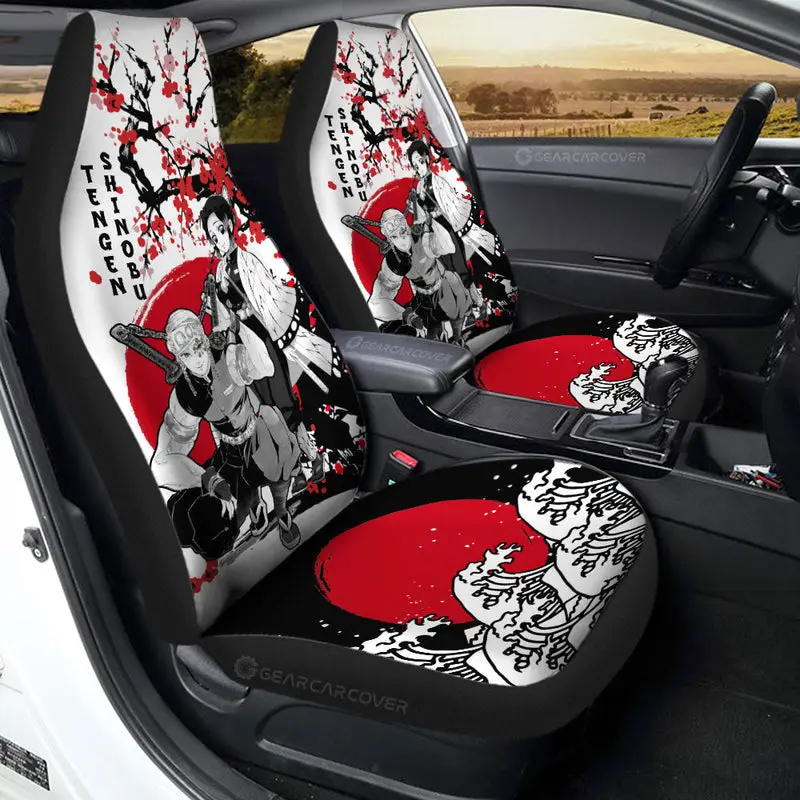 Demon Slayer Anime Car Seat Cover Shinobu and Tengen Car Accessories 