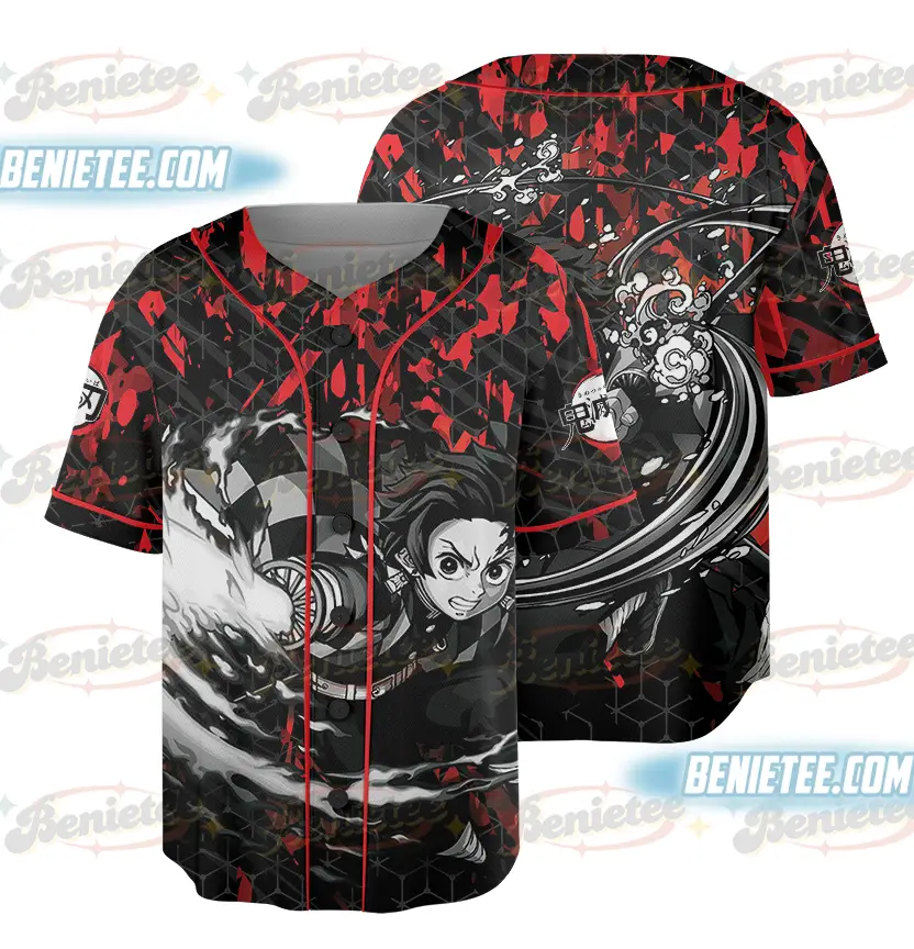 Demon Slayer Anime, Tanjiro Anime Jersey - Benietee Shop
