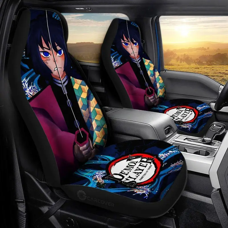 Demon Slayer Giyuu Car Floor Mats Custom Face Anime Car Accessories 