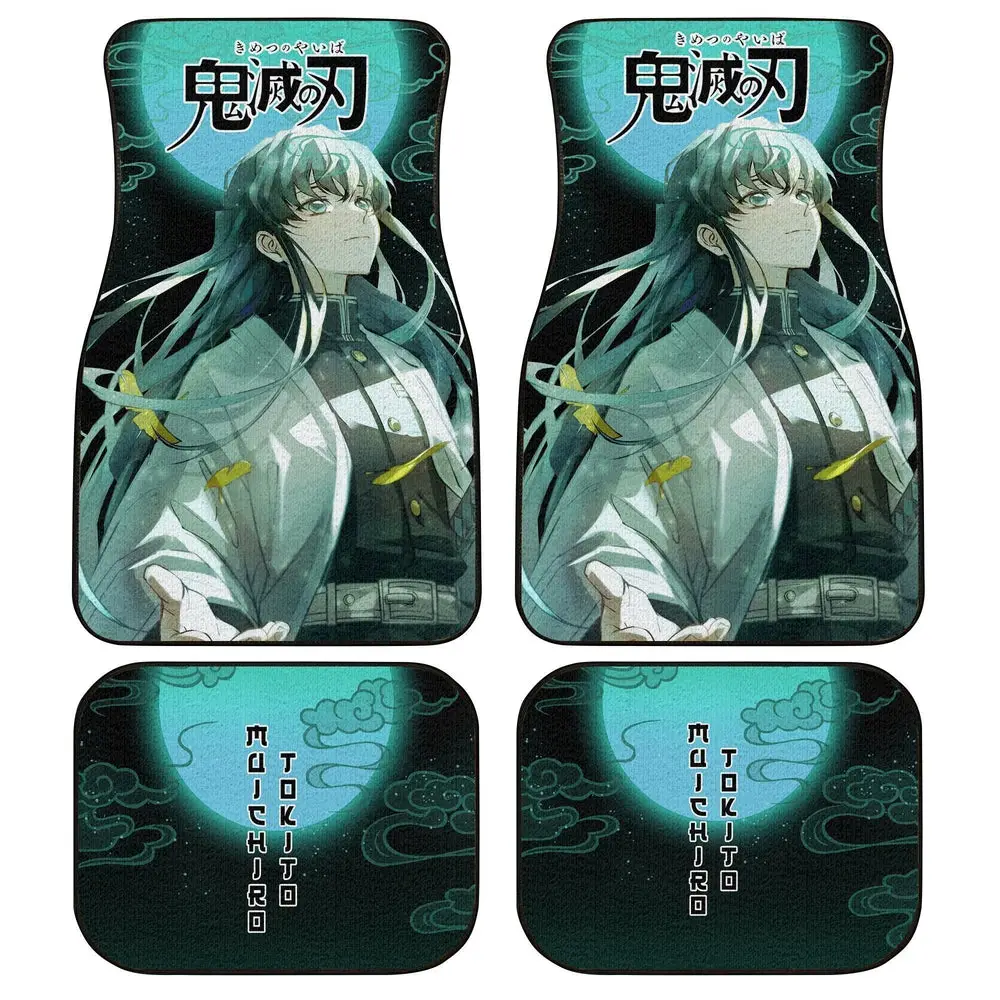 Demon Slayer Muichiro Tokito Car Floor Mats Custom Anime Car Accessories