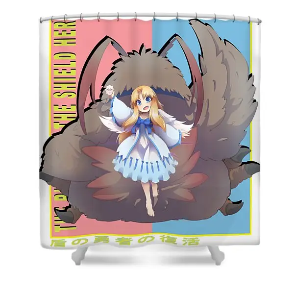 Design Art Rising Of The Shield Hero Filo Cute Shower Curtain | Anime Shower Curtains