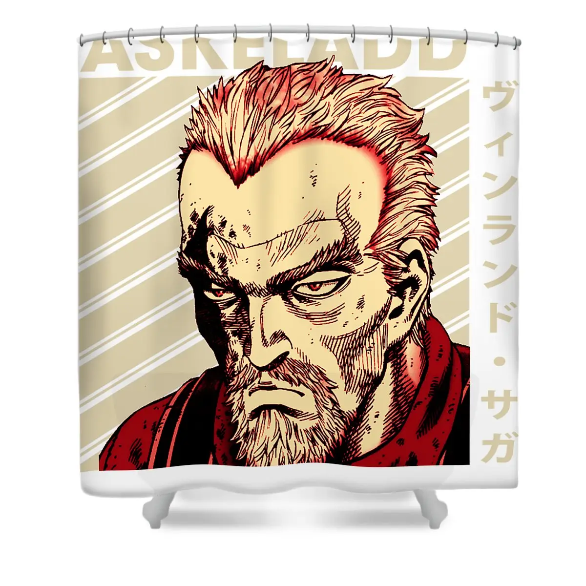 Design Askeladd Vinland Saga Shower Curtain | Anime Shower Curtains