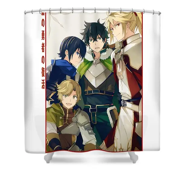 Design The Rising Of The Shield Hero Characters Shower Curtain | Anime Shower Curtains