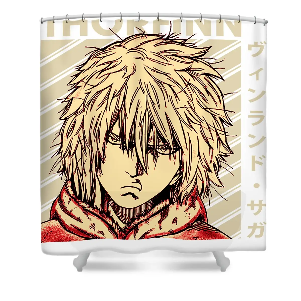 Design Thorfinn Vinland Saga Shower Curtain | Anime Shower Curtains