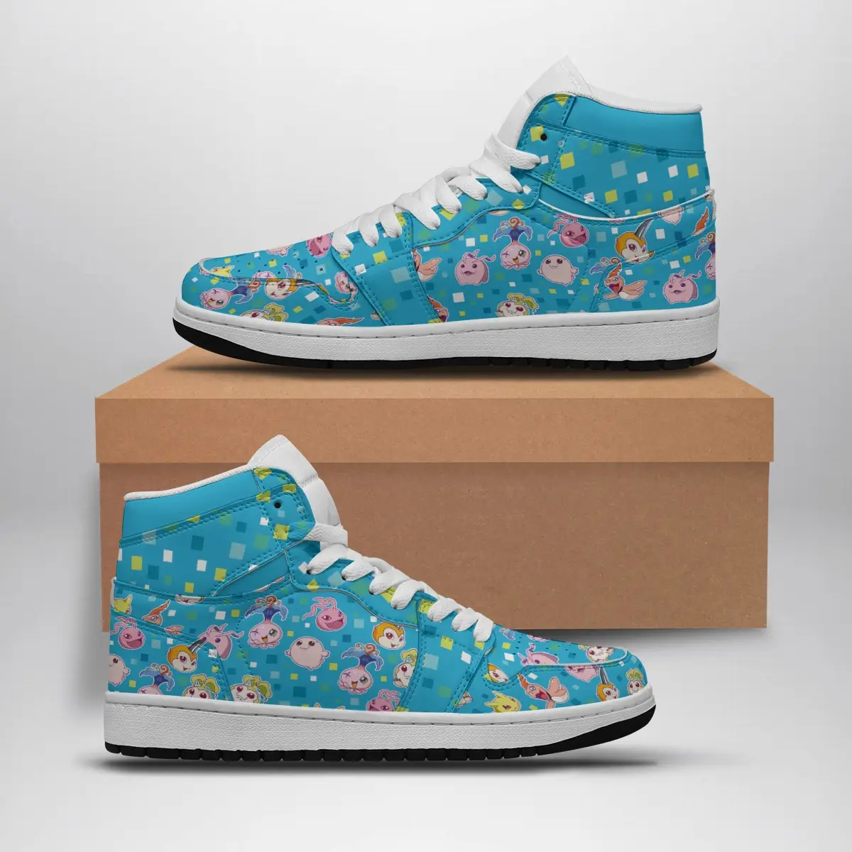 Digimon Pattern Digimon Air Jordan 1 Shoes