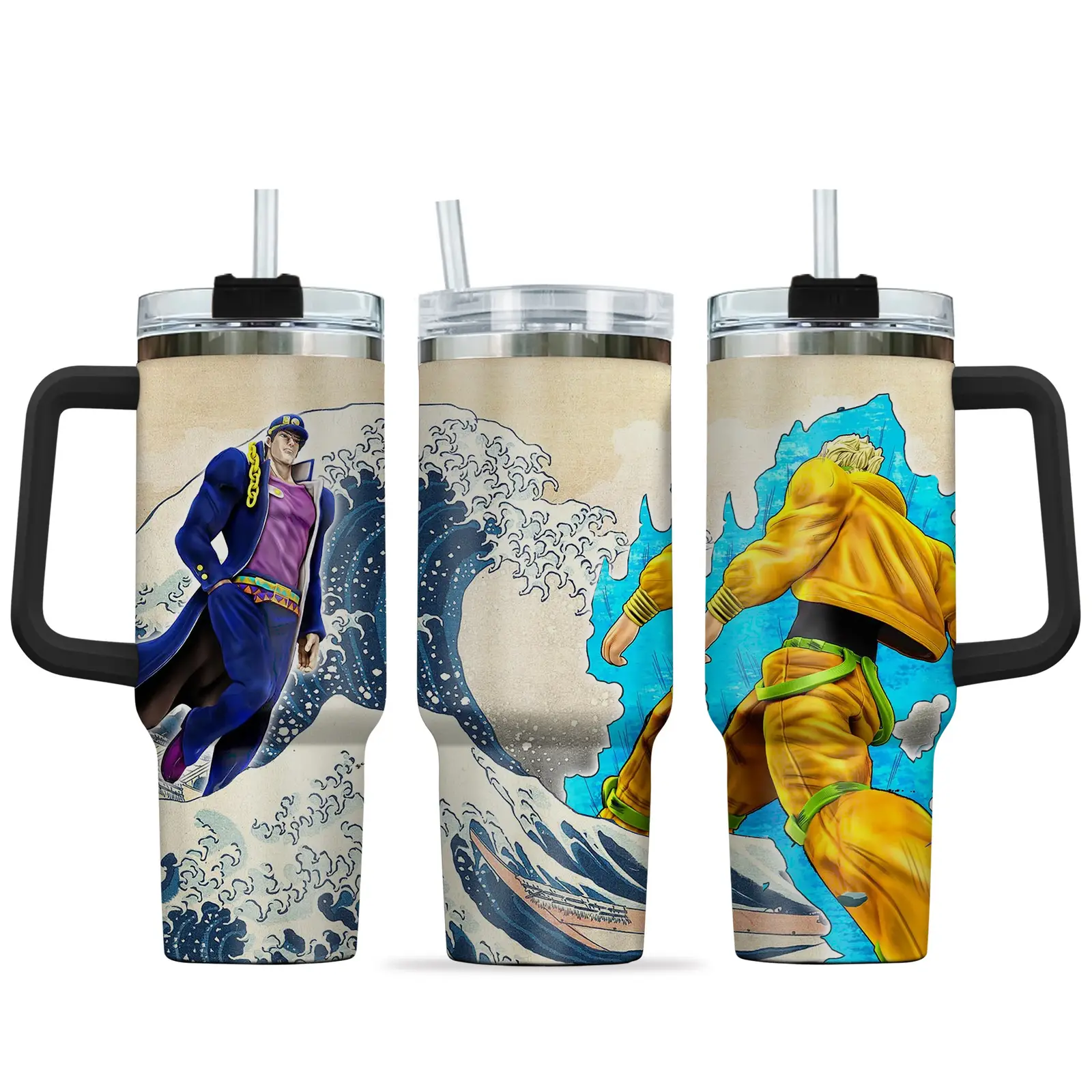 Dio - Jojo 40oz Travel Tumbler With Handle Rivalries Kanagawa Collection