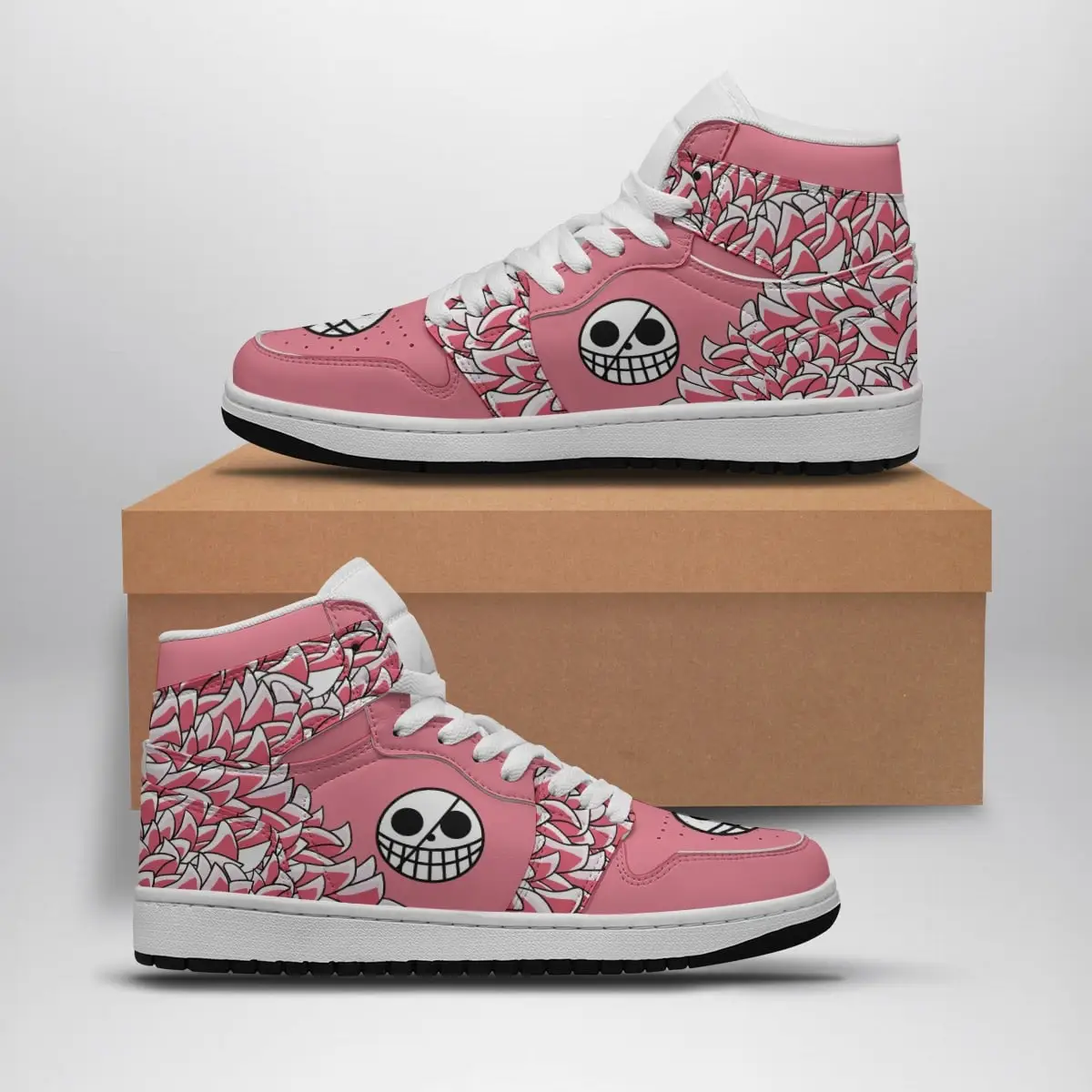 Doflamingo Pattern One Piece Air Jordan 1 Shoes