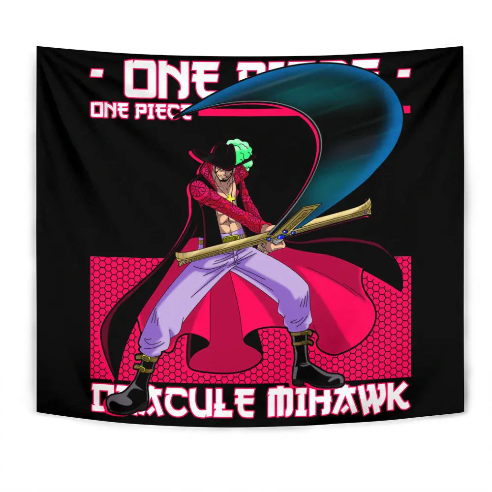 Dracule Mihawk Tapestry Custom Anime Home Decor