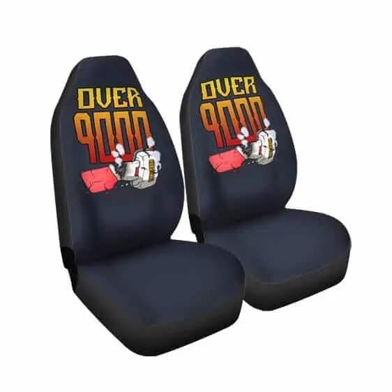 Dragon Ball Broken Geiger Counter Over 9000 Car Seat Cover