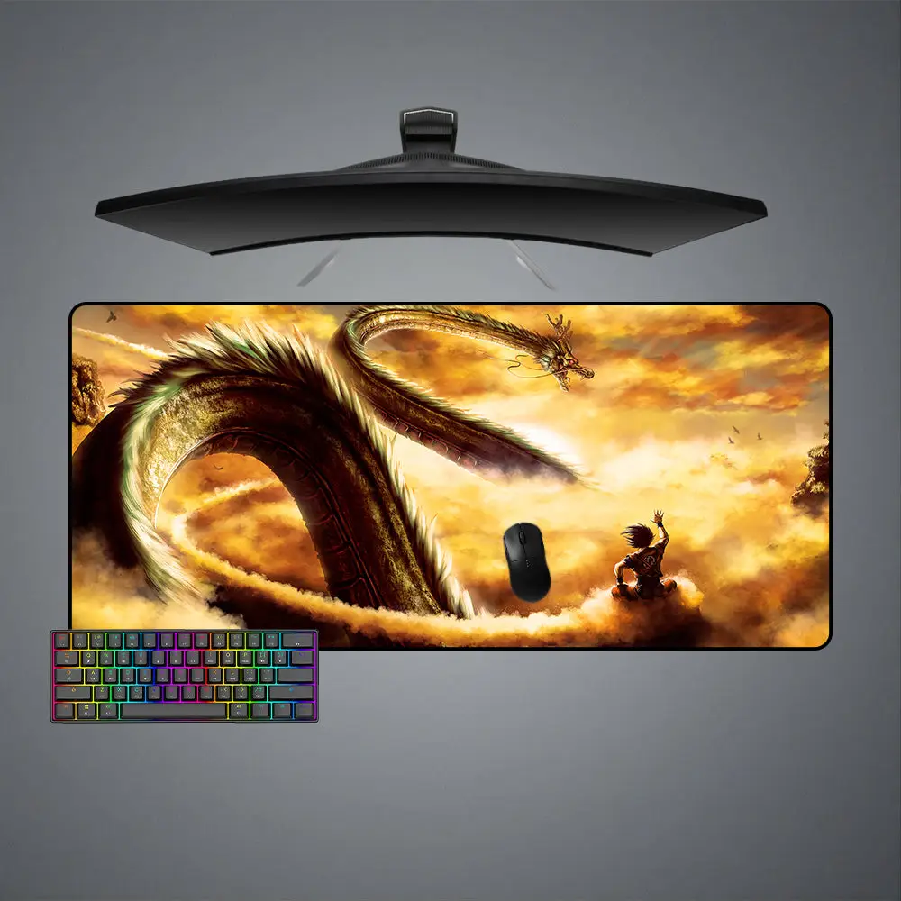 Dragon Ball Clouds DesignAnime Keyboard Mat Gaming Mouse Pad, Computer Desk Mat