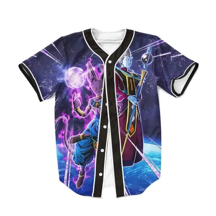 Dragon Ball Super Lord Beerus And Whis Blue Baseball Jersey