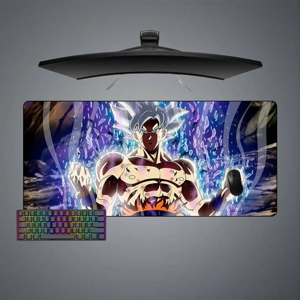 Dragon Ball Ultra Instinct Goku DesignAnime Keyboard Mat Gaming Mouse Pad, Computer Desk Mat