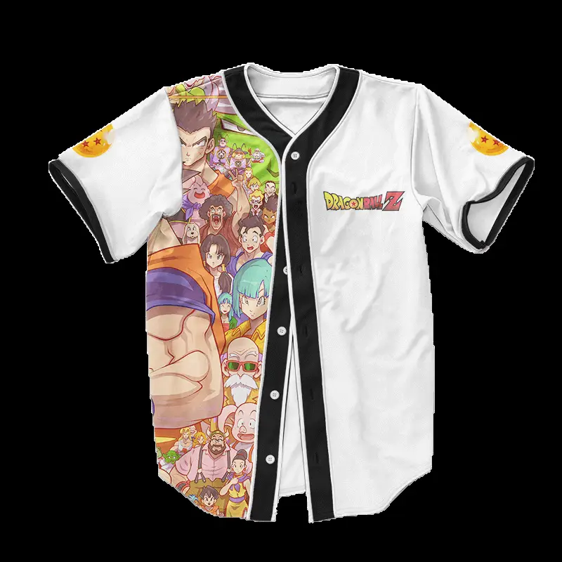 Dragon Ball Z All Star Characters Art Baseball Jersey
