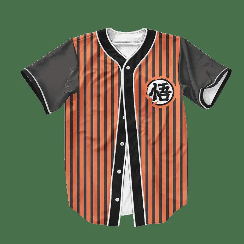 Dragon Ball Z Awesome Goku Kanji Wisdom Baseball Jersey
