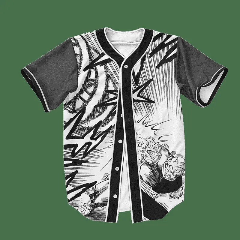Dragon Ball Z Mad Piccolo Manga Art Baseball Jersey