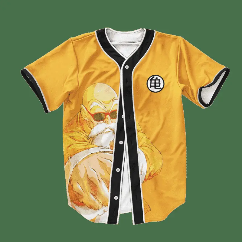Dragon Ball Z Master Roshi Punch Turtle Kanji Baseball Jersey (Kids & Adults)