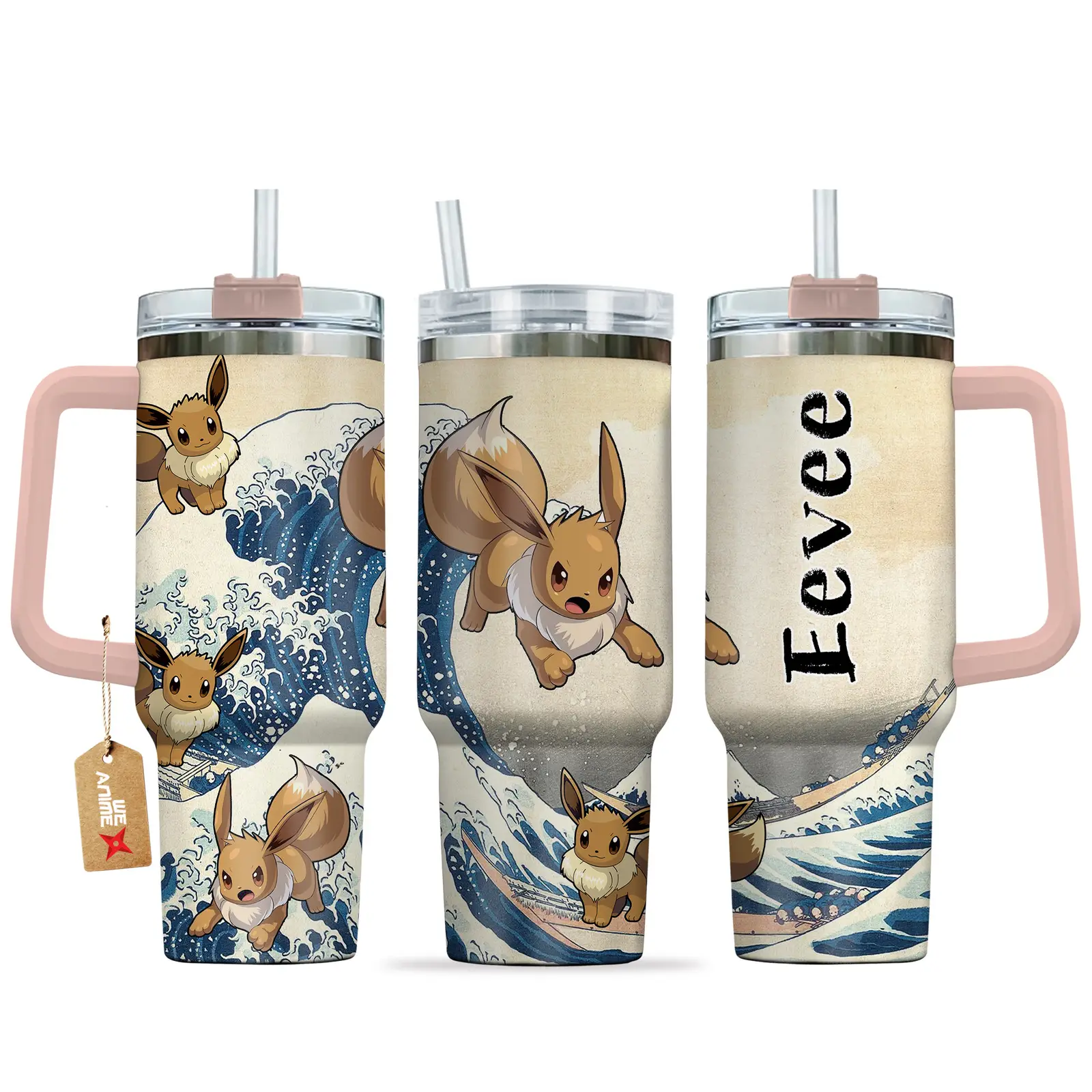 Eevee Anime Tumbler 40oz Kanagawa Collection