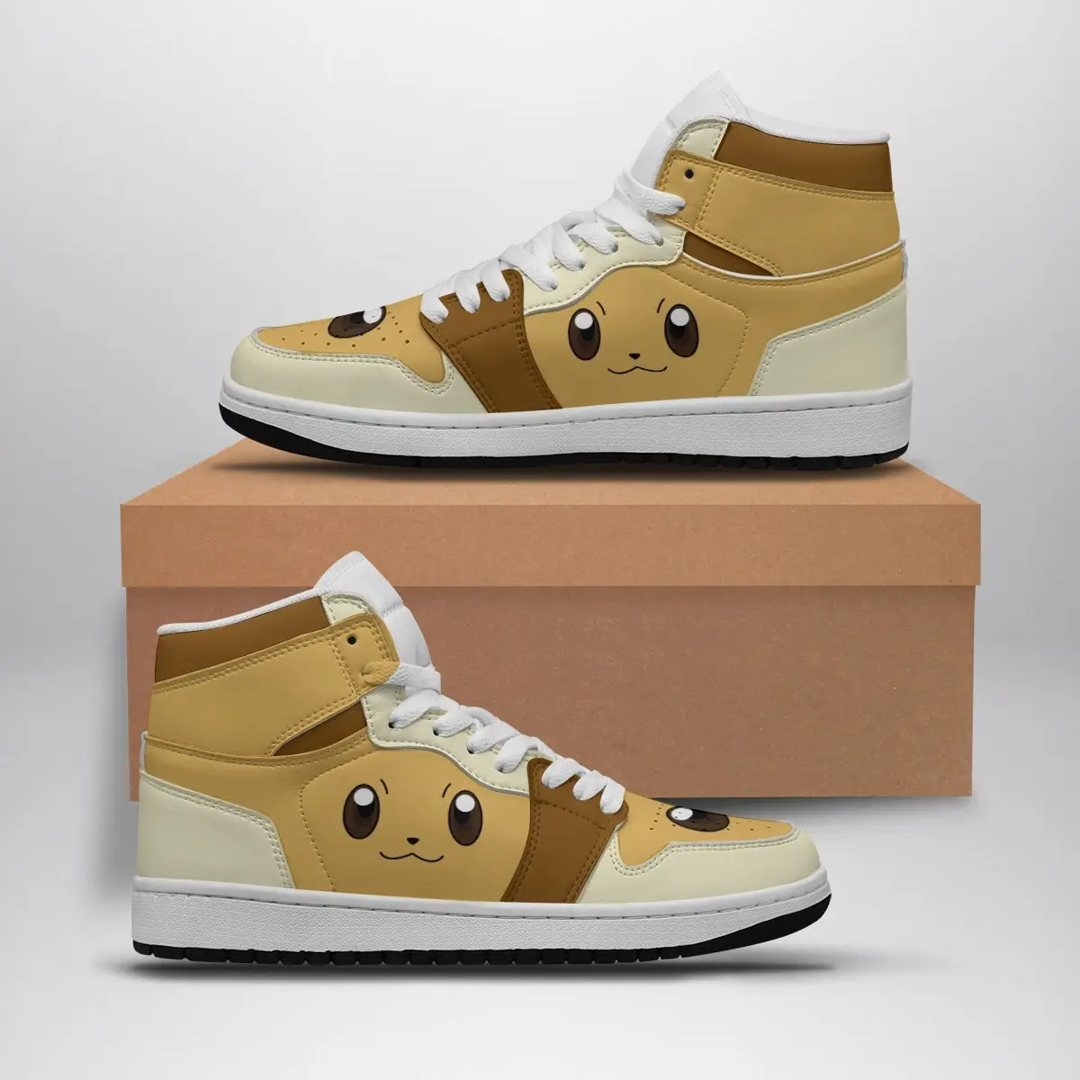 Eevee Face Pokemon Air Jordan 1 Shoes