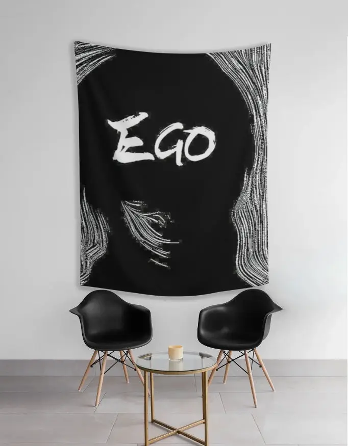 EGOIST anime tapestry - Minimal Black Art