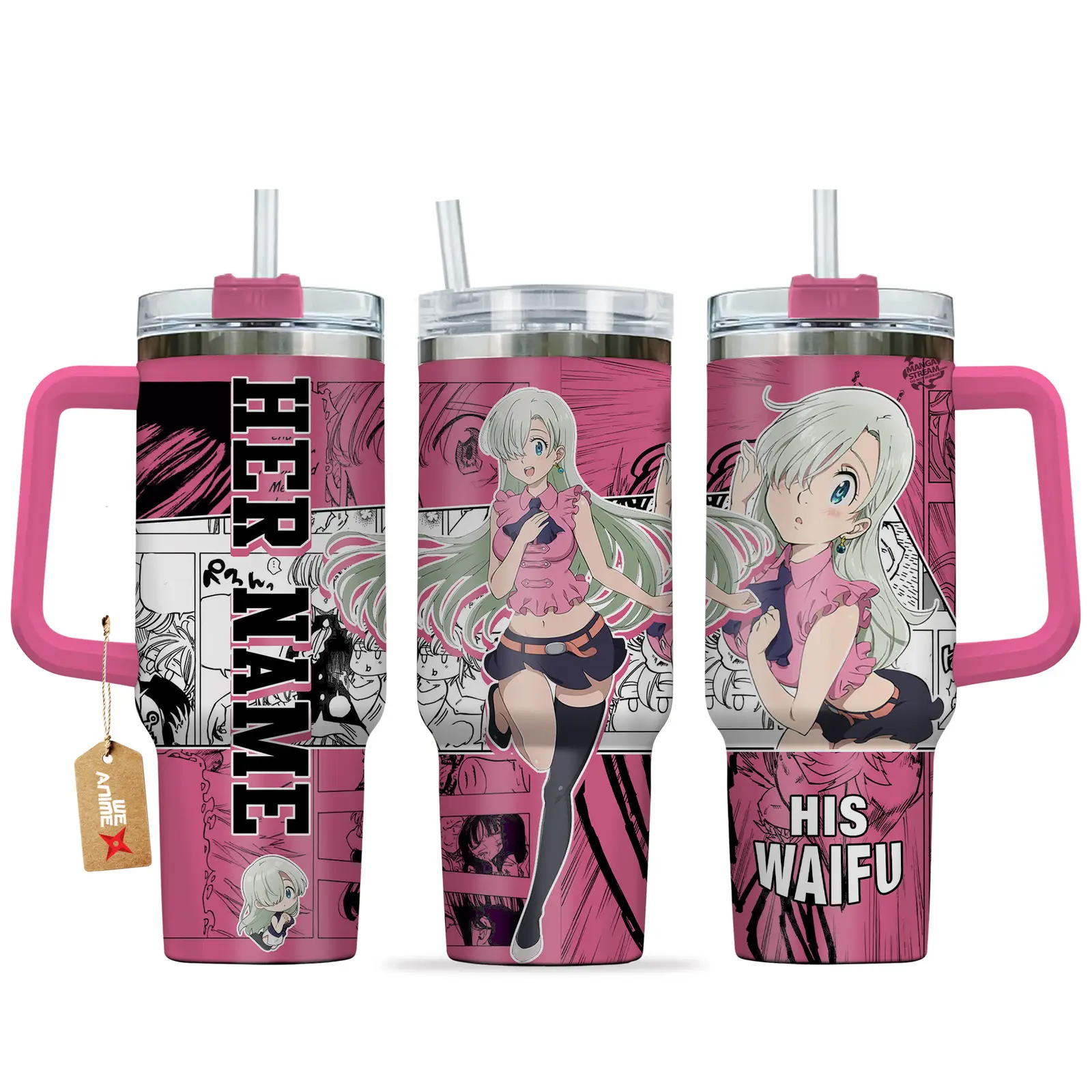 Elizabeth Liones - 40oz Travel Tumbler Name - Senpai Waifu Collection