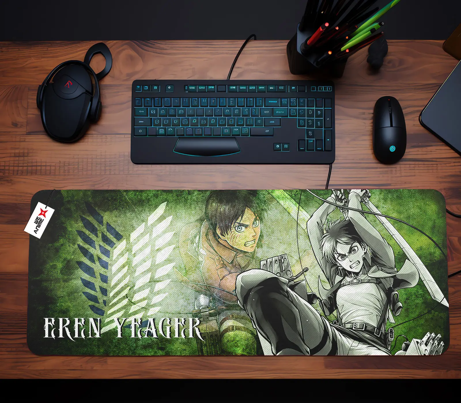 Eren Yeager Mouse Mats Personalized Name Custom
