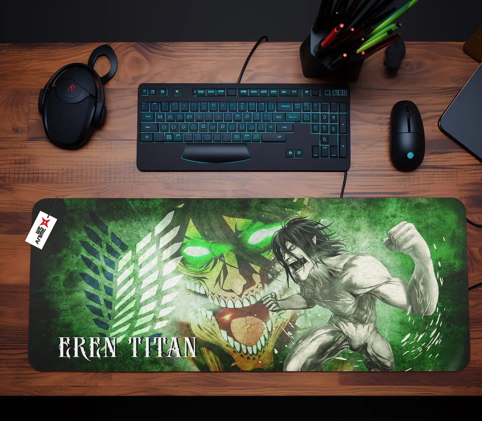 Eren Yeager TitanMouse Mats Personalized Name Custom
