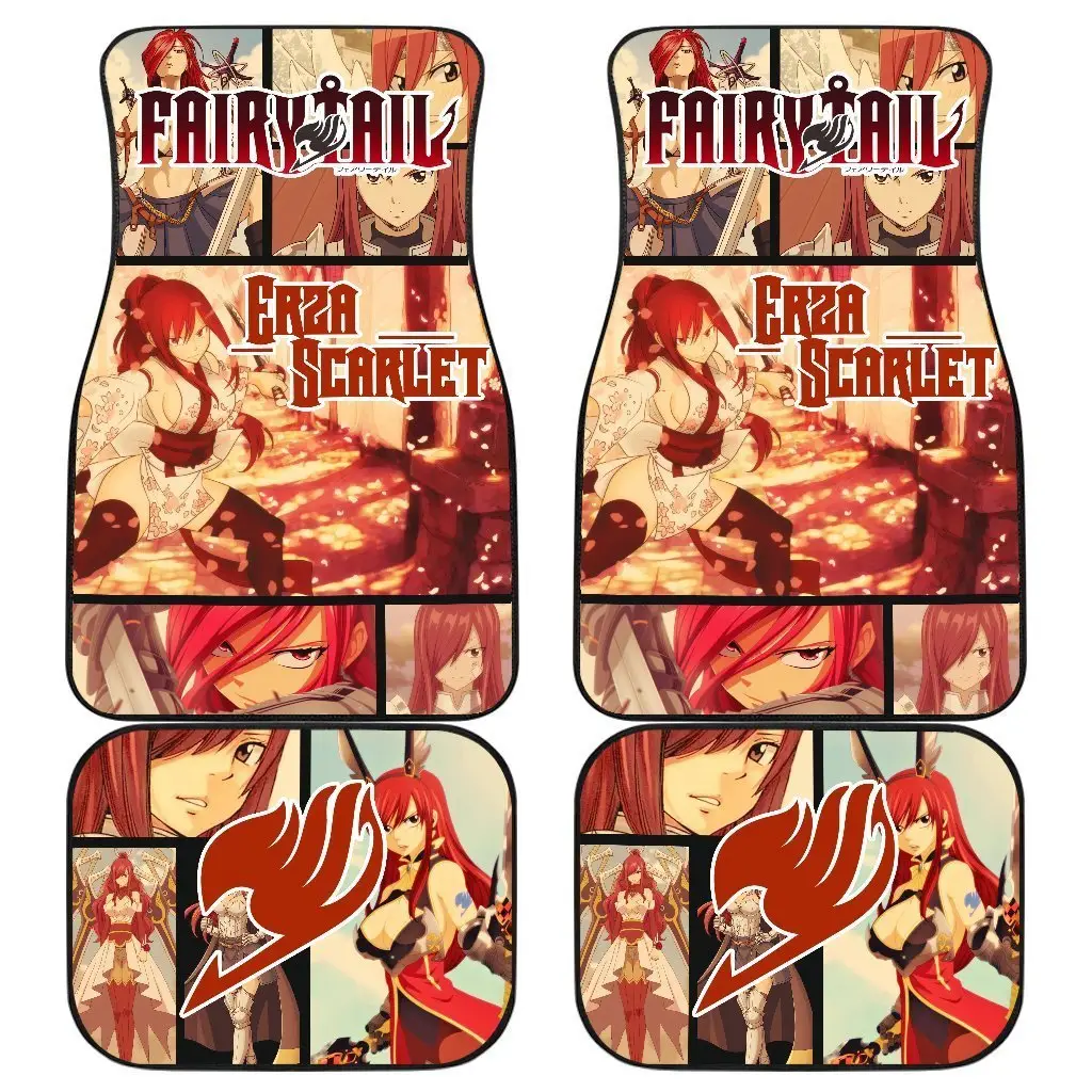 Fairy Tail Erza Scarlet Car Floor Mats Anime Gift