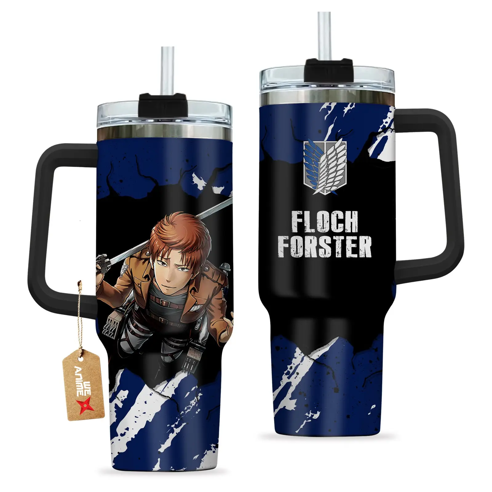Floch Forster Attack on Titan Anime Custom  Quencher   40oz Stainless Steel Tumbler With Handle HG