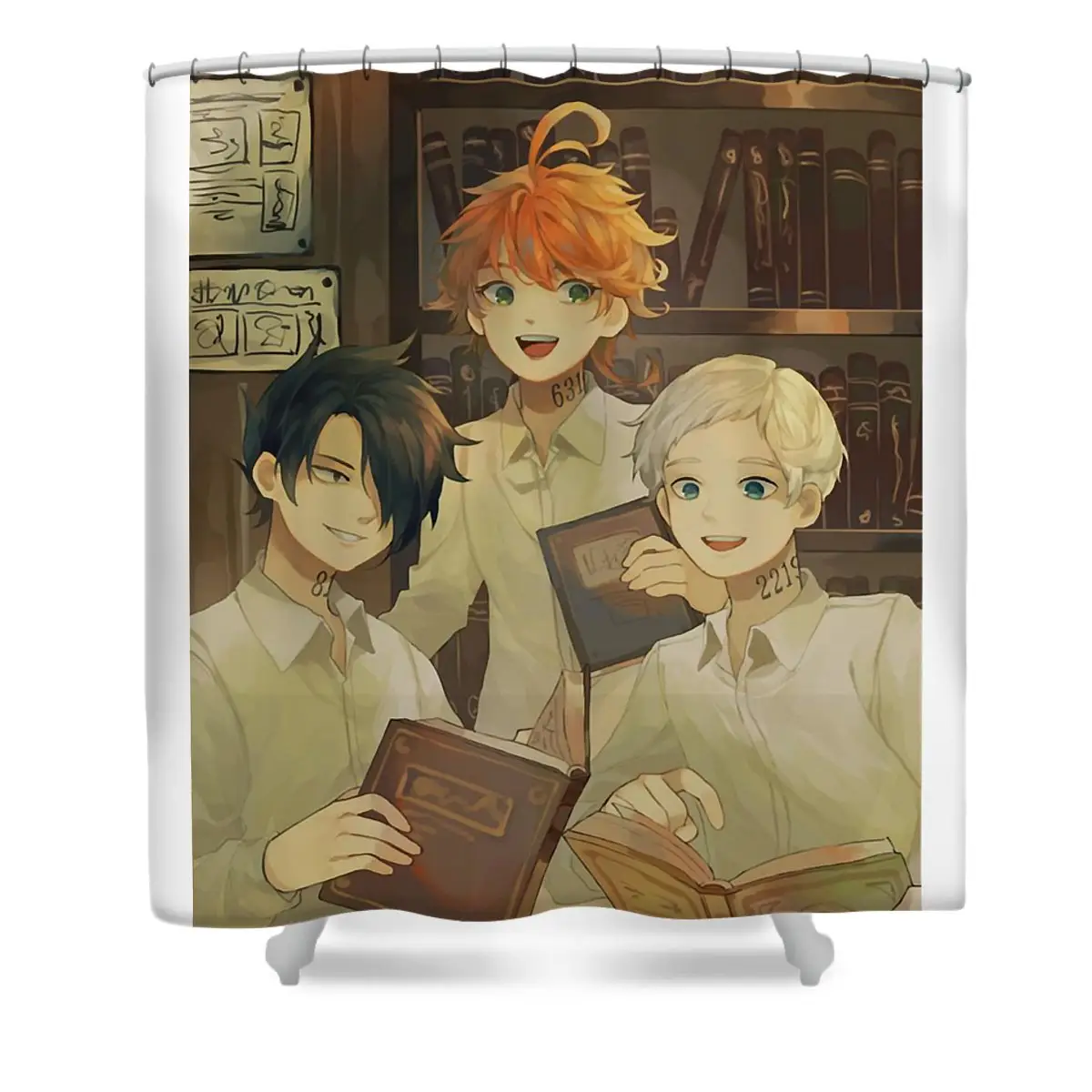 For Mens Womens Japan The Manga Promised Neverland Shower Curtain | Anime Shower Curtains