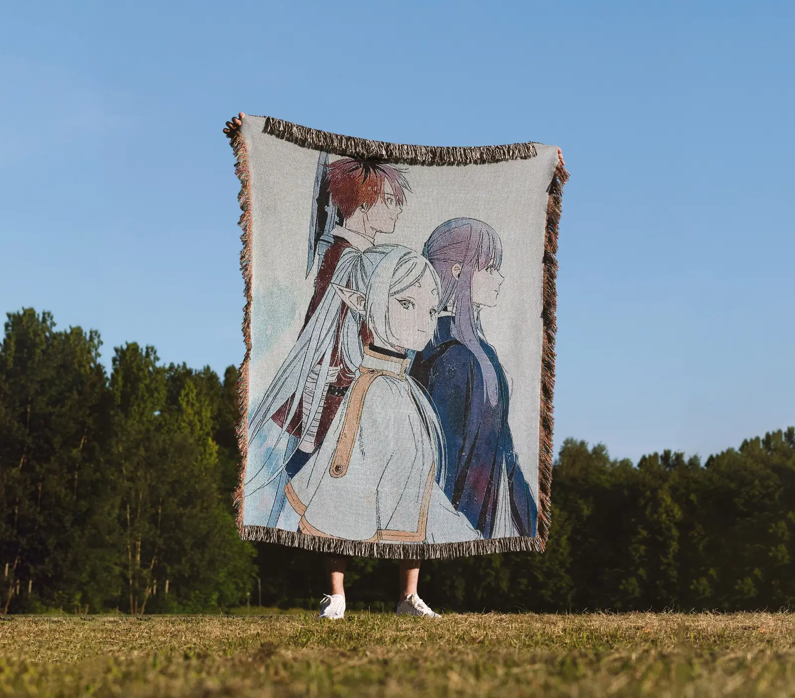 Frieren Group Woven Blanket / Tapestry