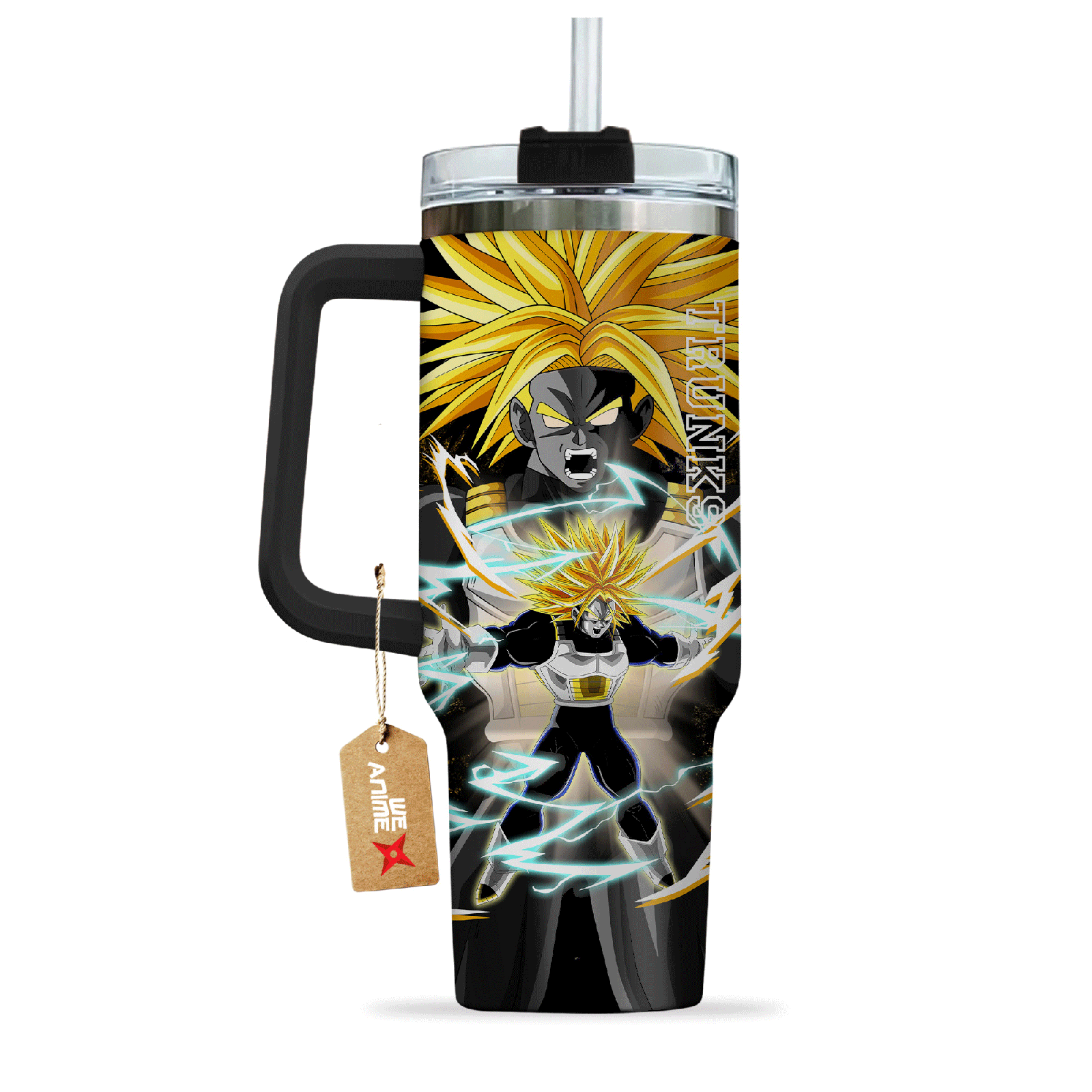 Future Trunks Ultra Super Saiyan Dragon Ball Anime Custom  Quencher   40oz Stainless Steel Tumbler With Handle HG