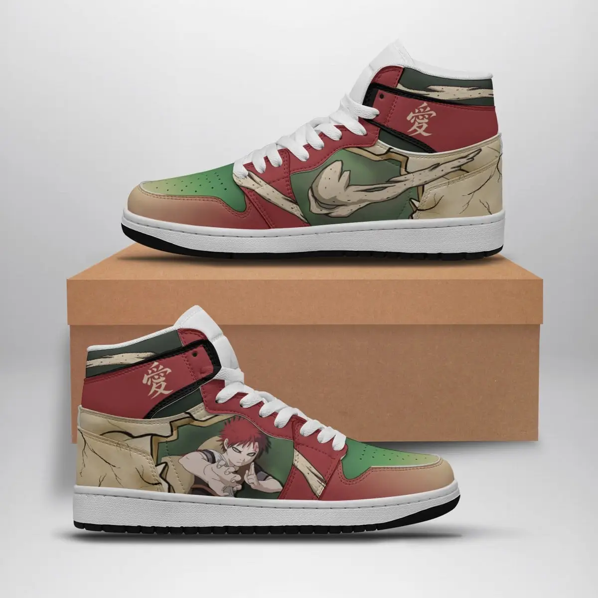 Gaara Naruto Air Jordan 1 Shoes