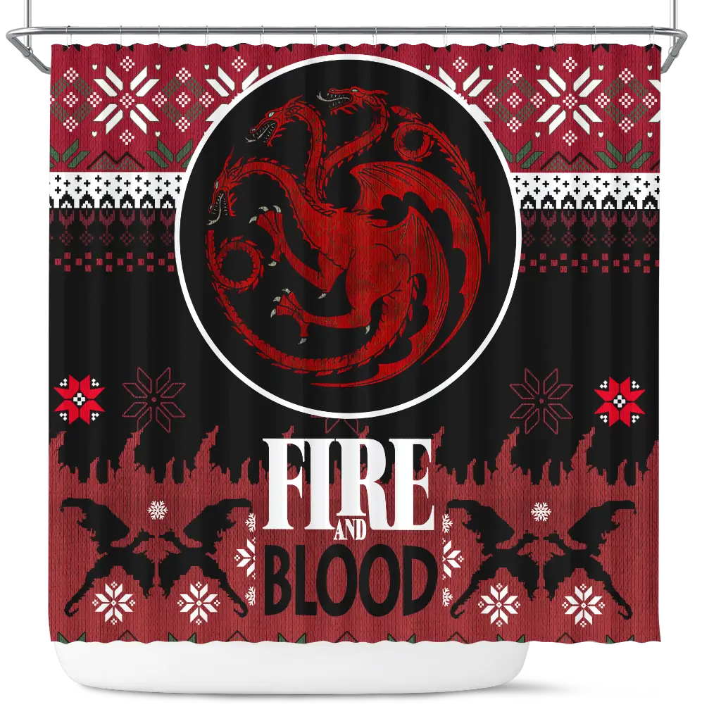 Game Of Thrones Targaryen Christmas Shower Curtain