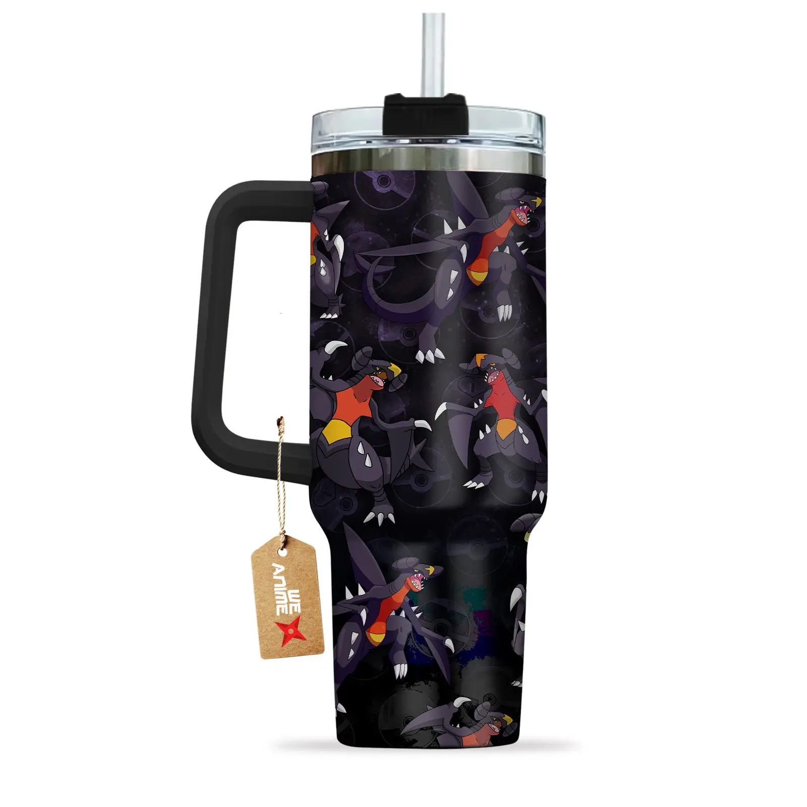 Garchomp Pokemon Anime Custom Quencher  40oz Stainless Steel Tumbler With Handle HG