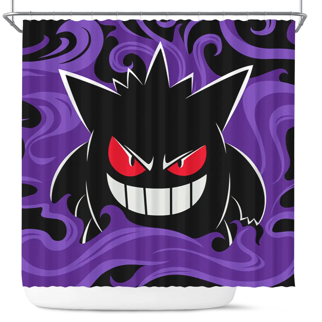 Gengar Christmas Shower Curtain